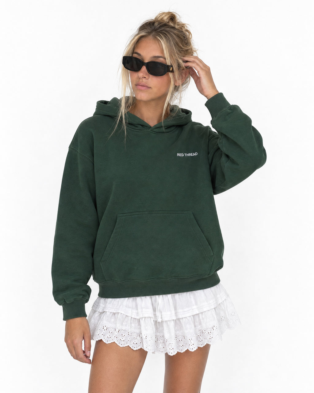 forest green hoodie