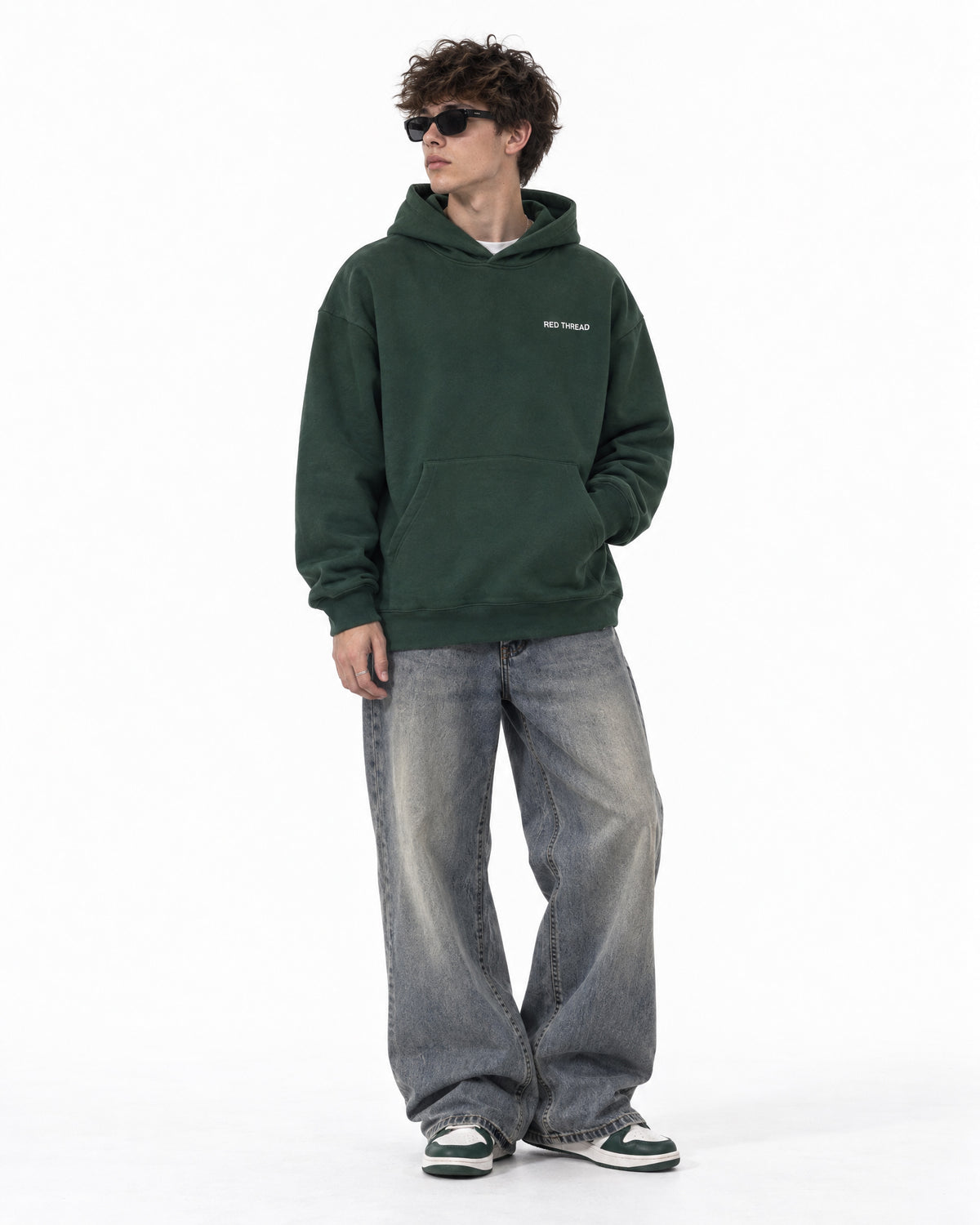 forest green hoodie