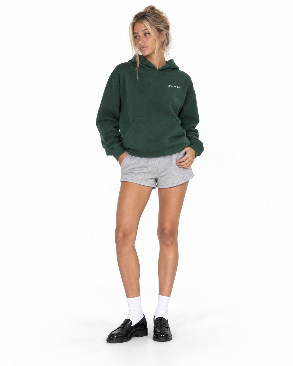 forest green hoodie