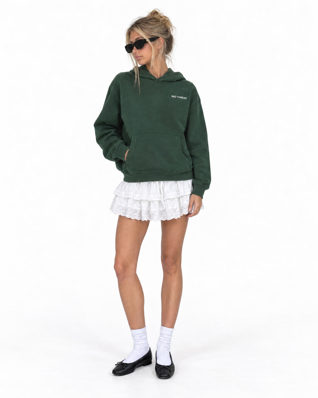 forest green hoodie