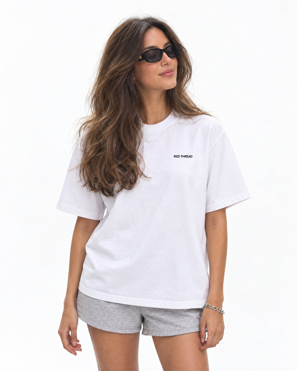 white tee