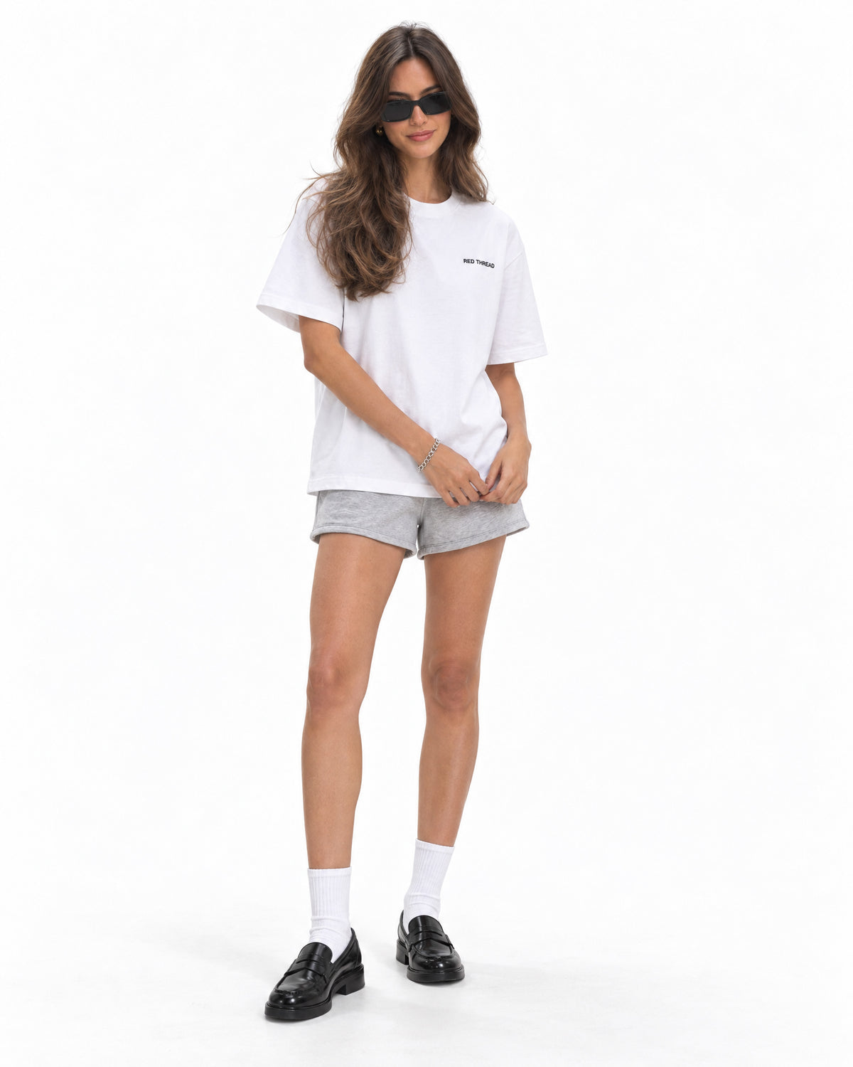 white tee