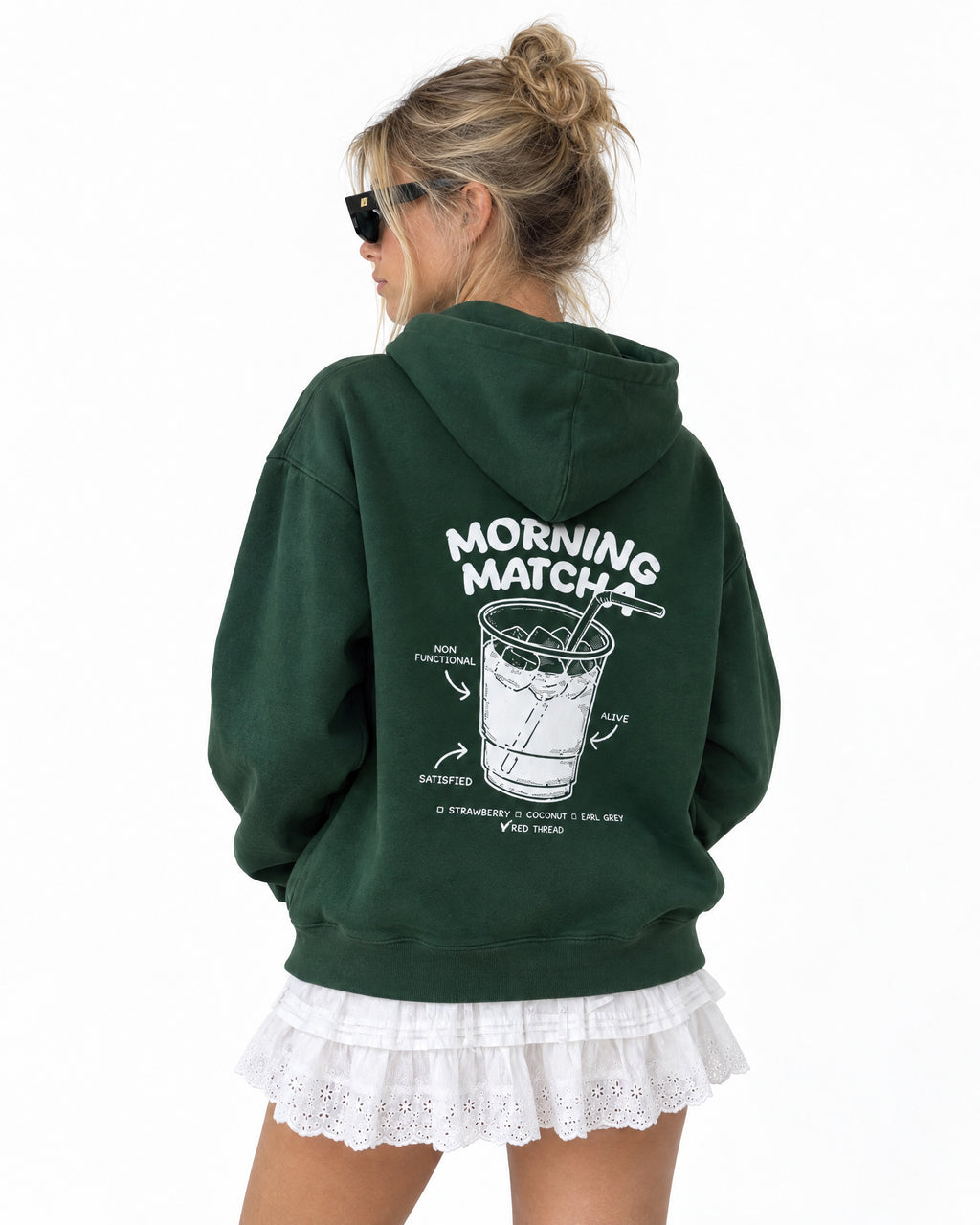 forest green hoodie
