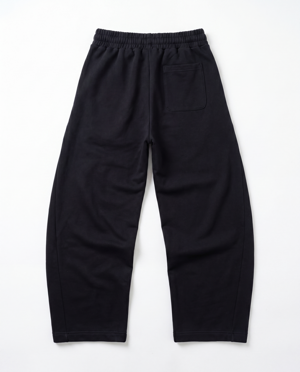 Red Thread Barrel sweatpants in black, back view