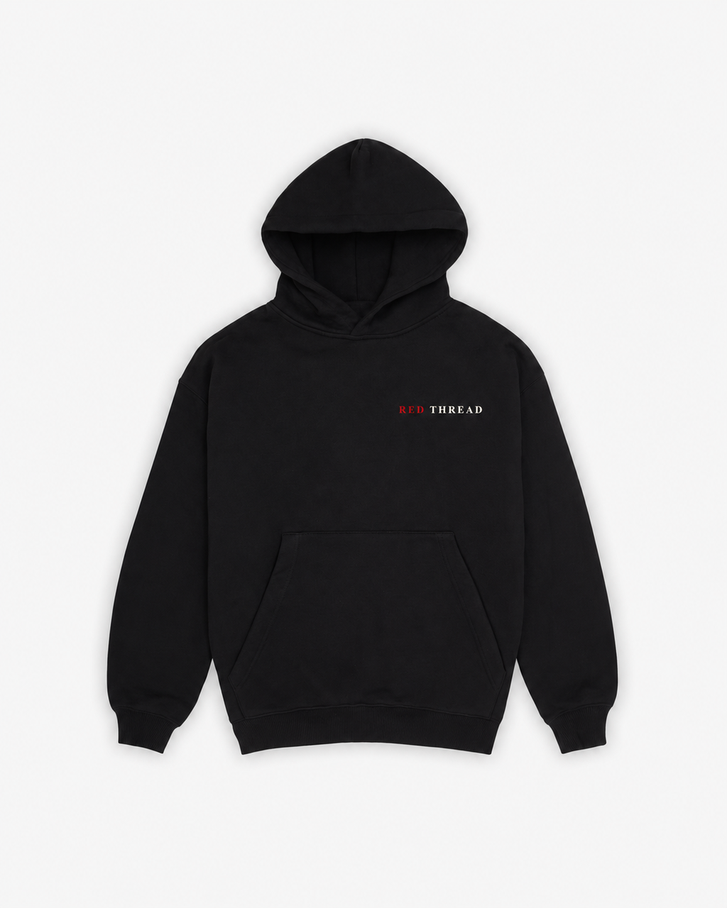 Red Thread Character over Status hoodie in black
