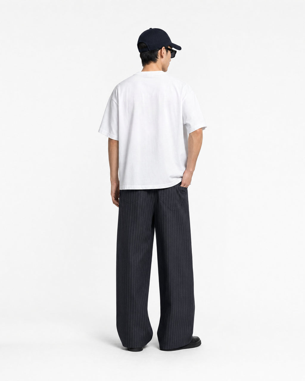 Red Thread Everyday heavyweight tee in white, worn by a male model