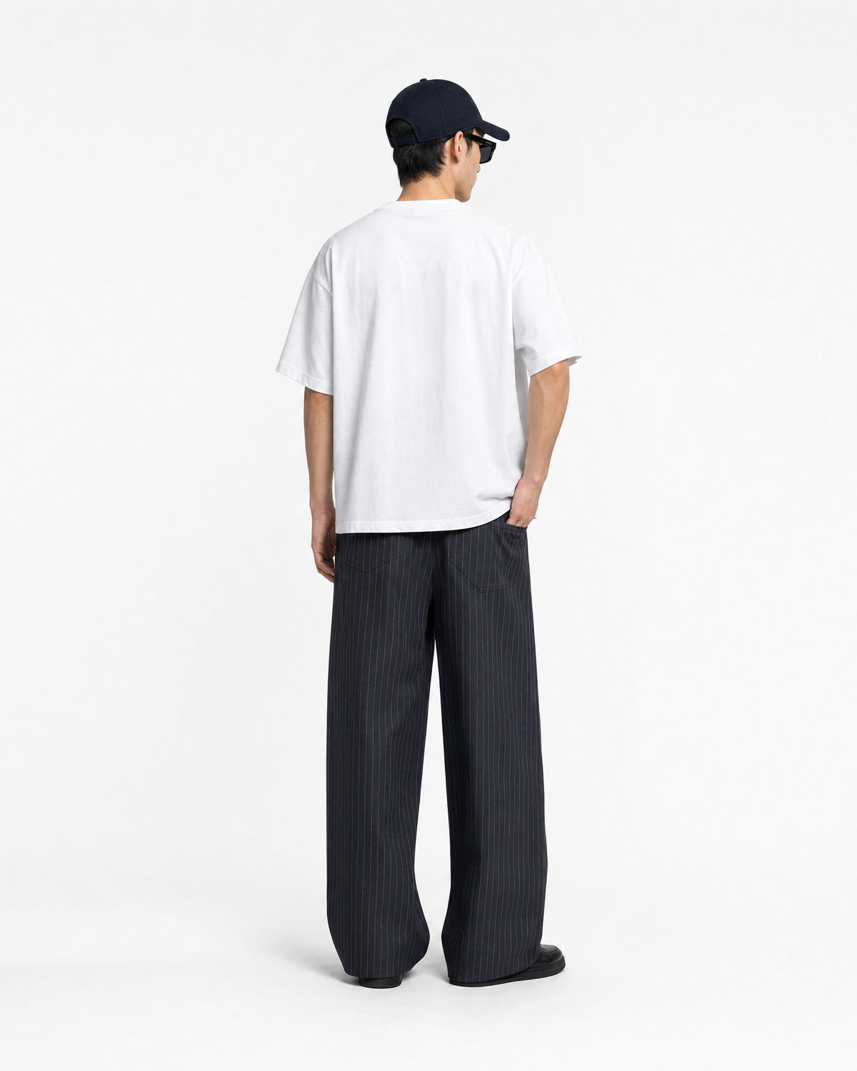 Red Thread Everyday heavyweight tee in white, worn by a male model