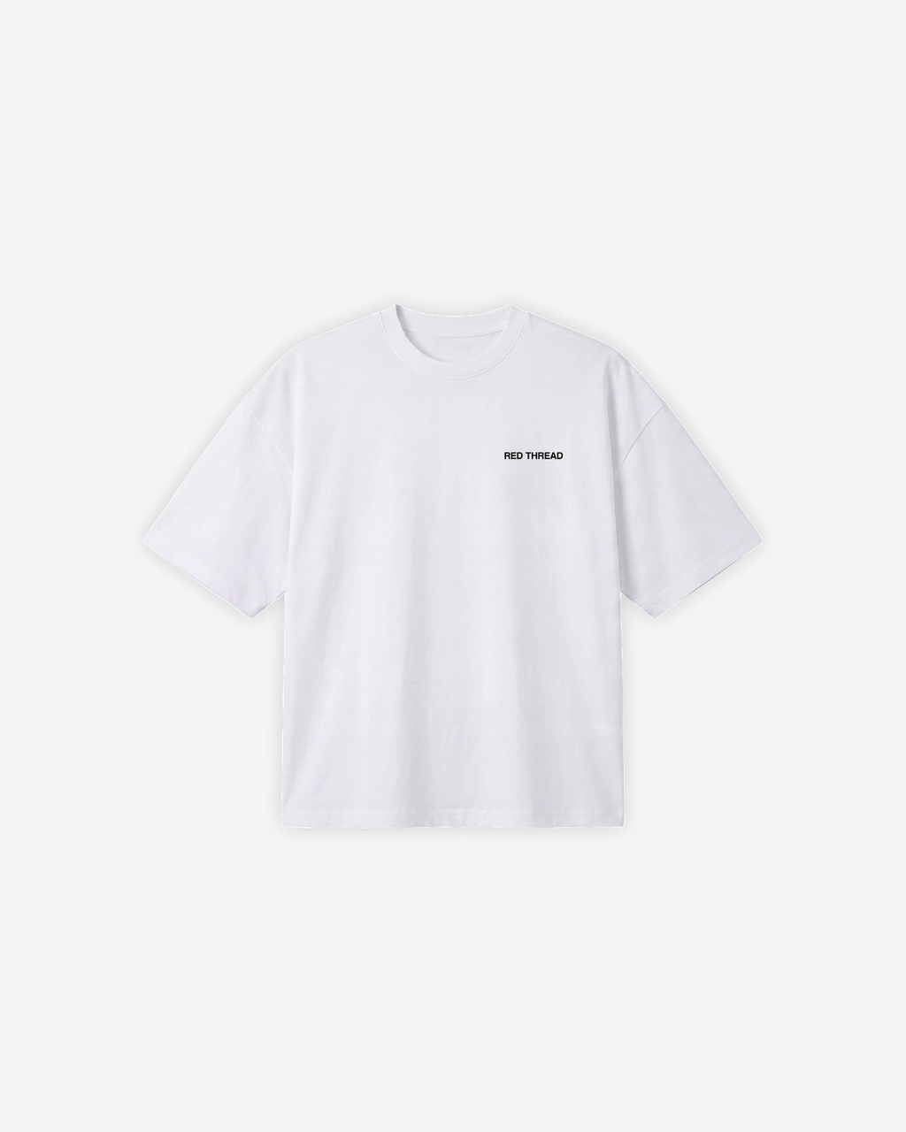 Red Thread Heavyweight Tee in white, front view
