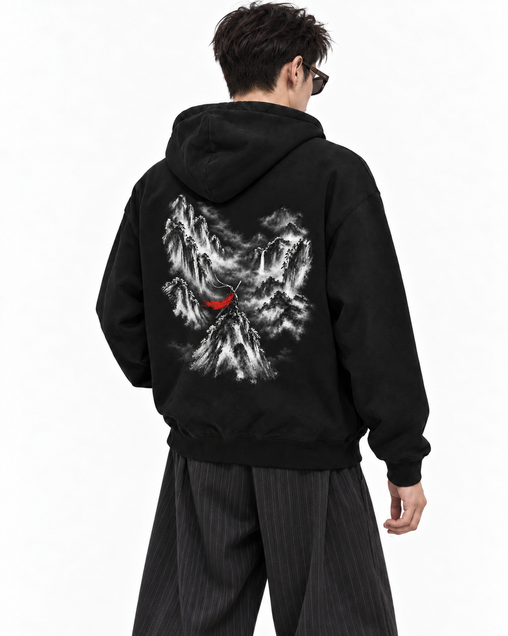 the king black hoodie